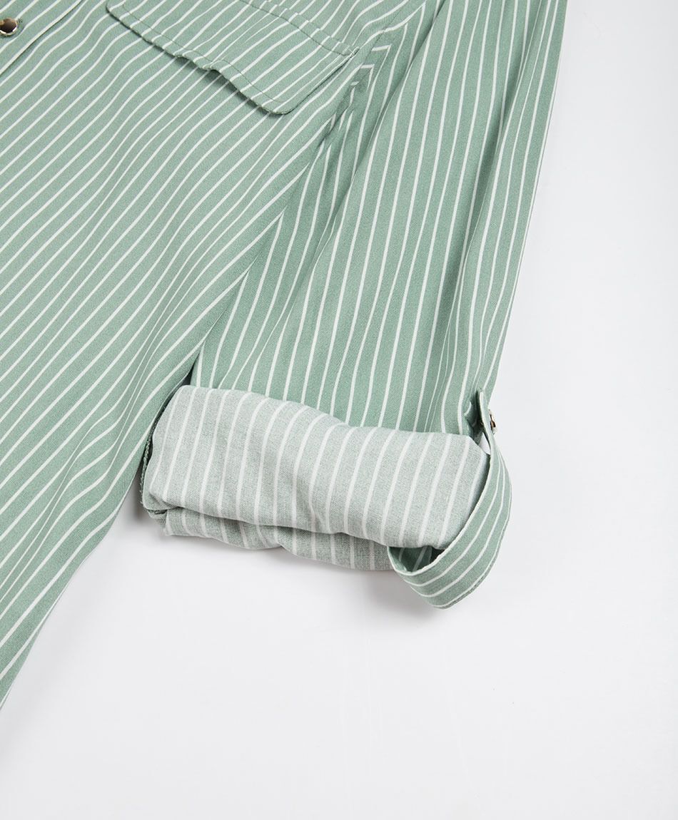 Blusa mujer rayas verde