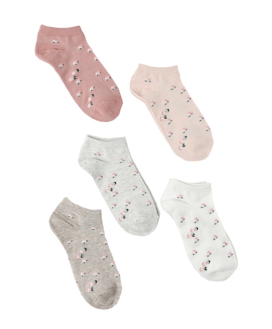 Pack 5 calcetines mujer florcitas