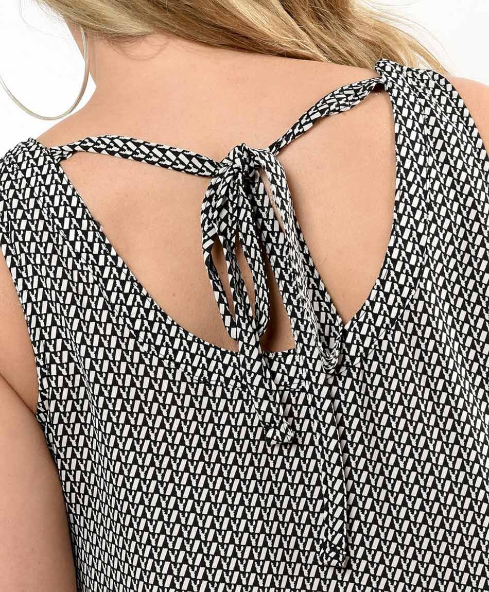 Blusa mujer lazo en espalda