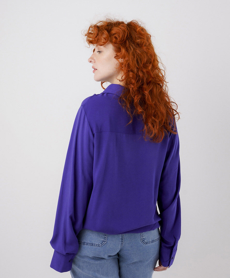 Blusa mujer camisera lazo