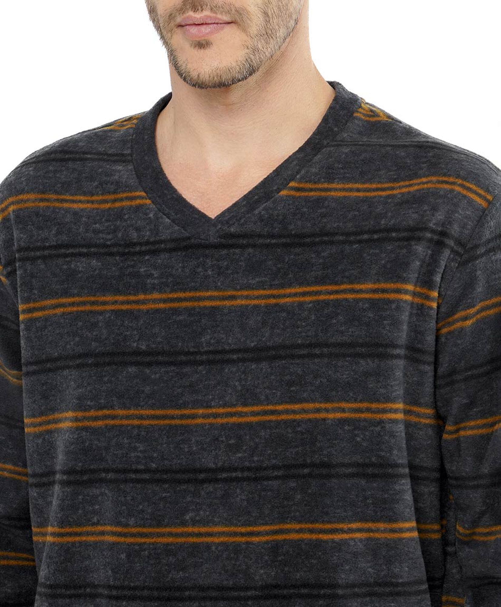 Pijama hombre polar líneas gris Pijama hombre polar líneas gris