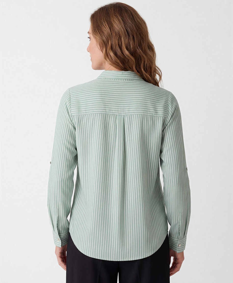 Blusa mujer rayas verde