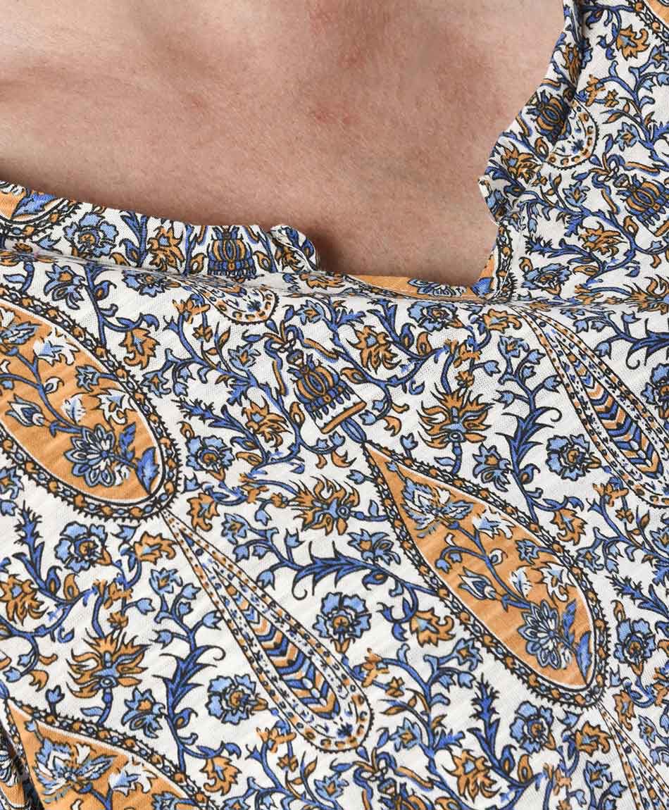 Polera mujer estampado mandala con bolsillo