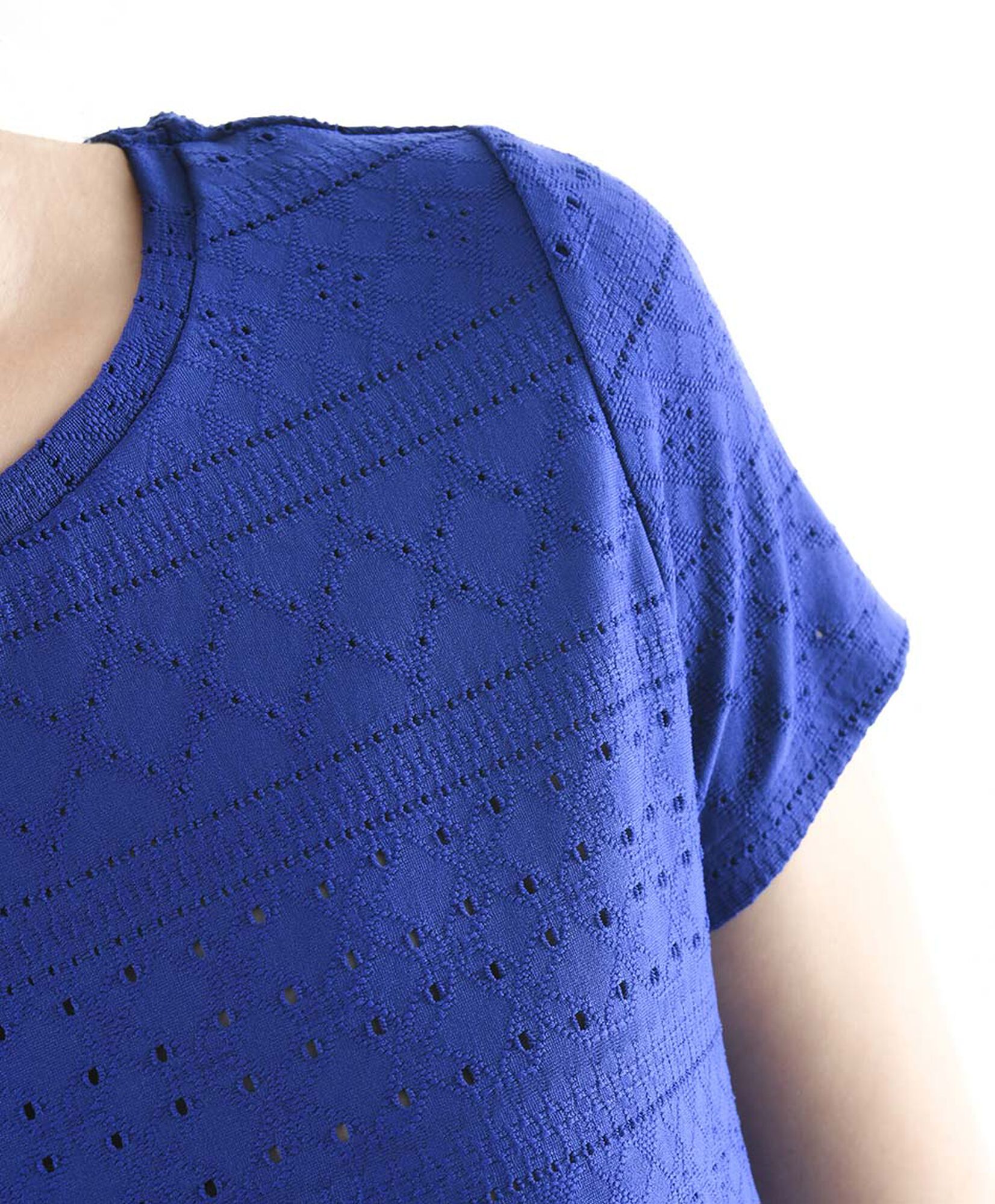Polera mujer calada azul Polera mujer calada azul
