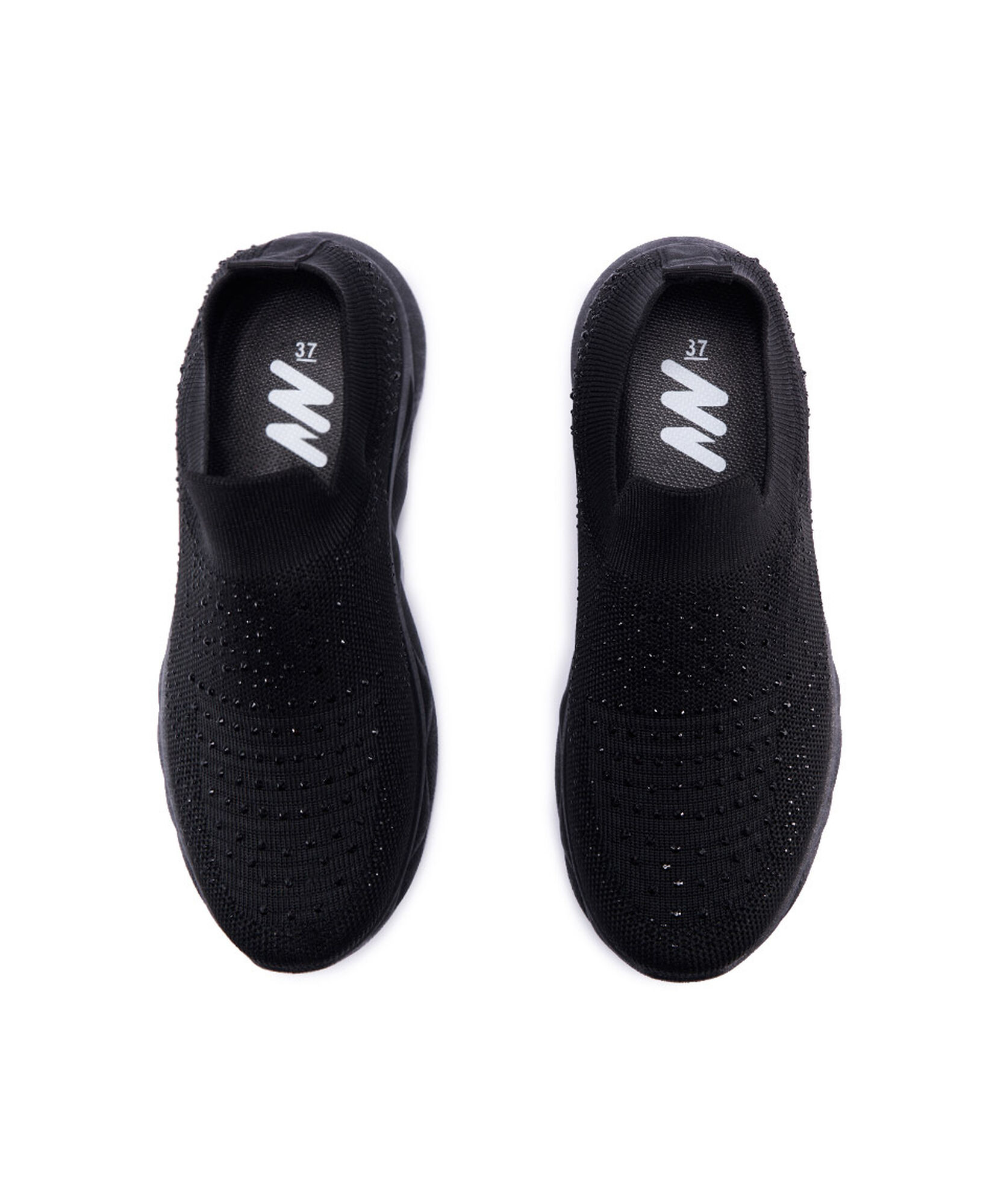 Zapatilla mujer slip on brillos negra Zapatilla mujer slip on brillos negra