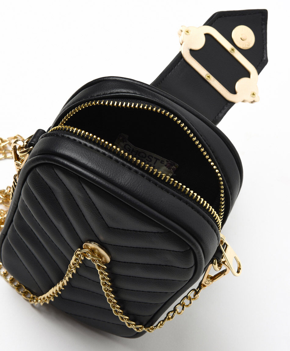 Billetera mujer cadena dorada