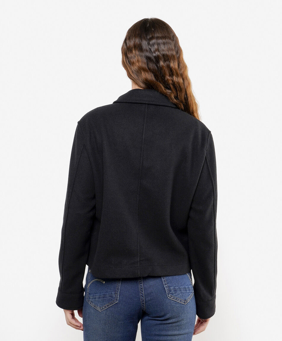 Chaqueta mujer crop bolsillos