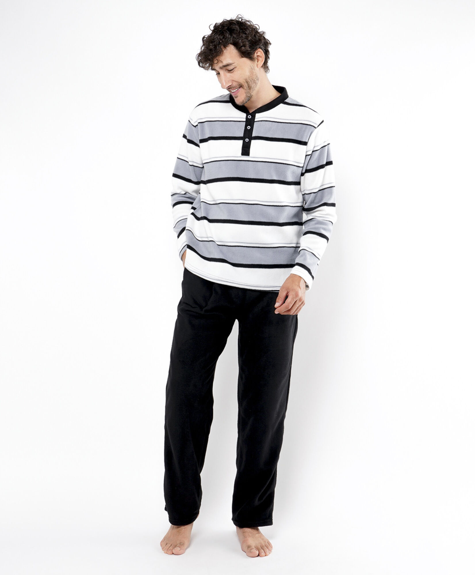 Pijama hombre polar botones Pijama hombre polar botones