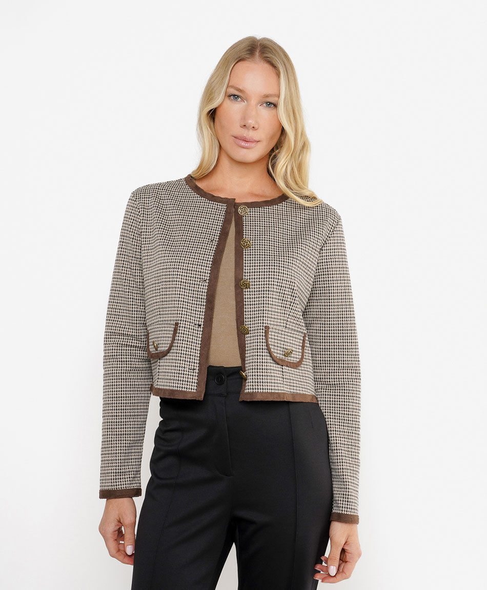 Chaqueta mujer look tweed