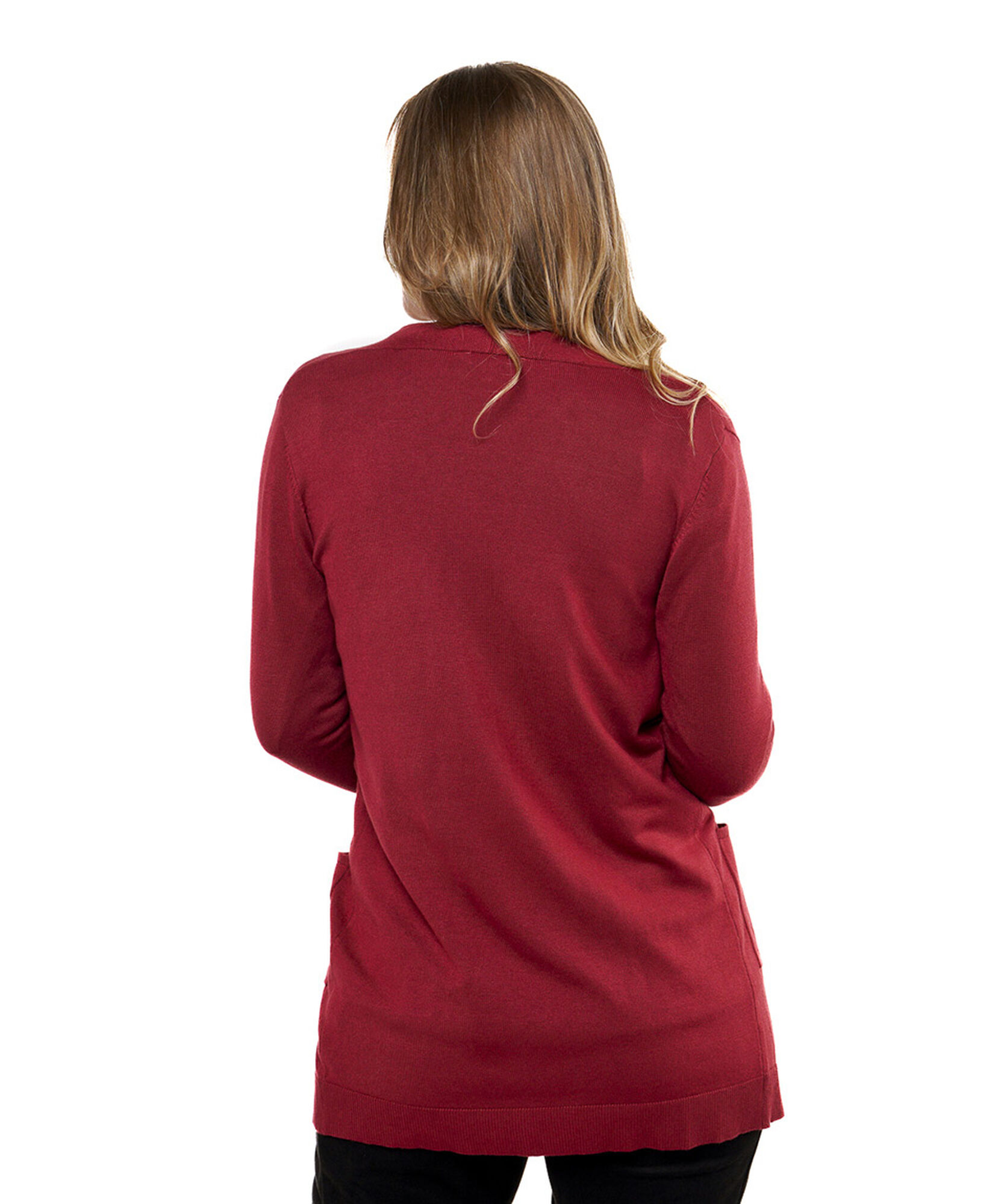 Cardigan mujer bolsillo rojo Cardigan mujer bolsillo rojo