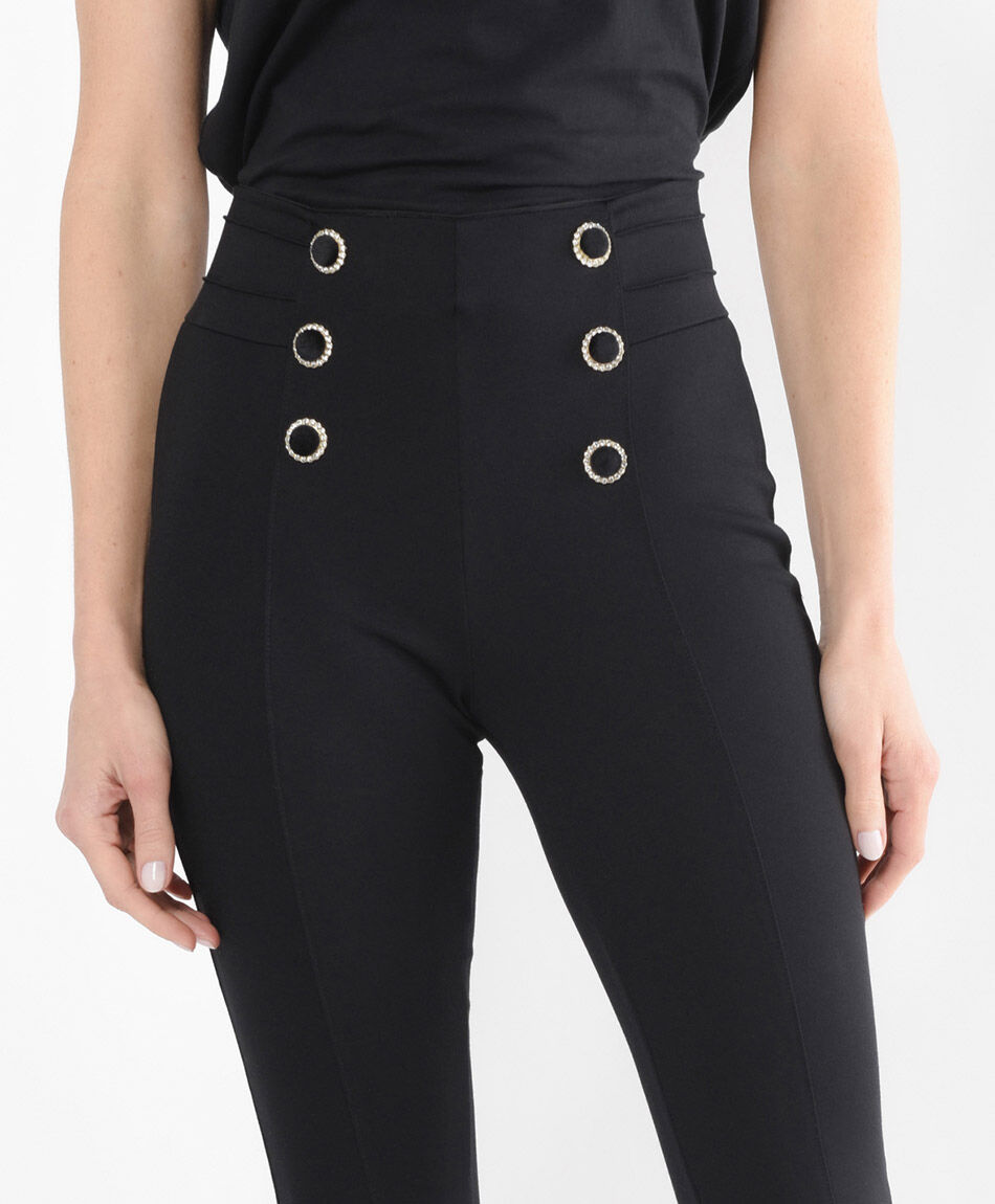 Pantal&oacute;n mujer botones skinny fit