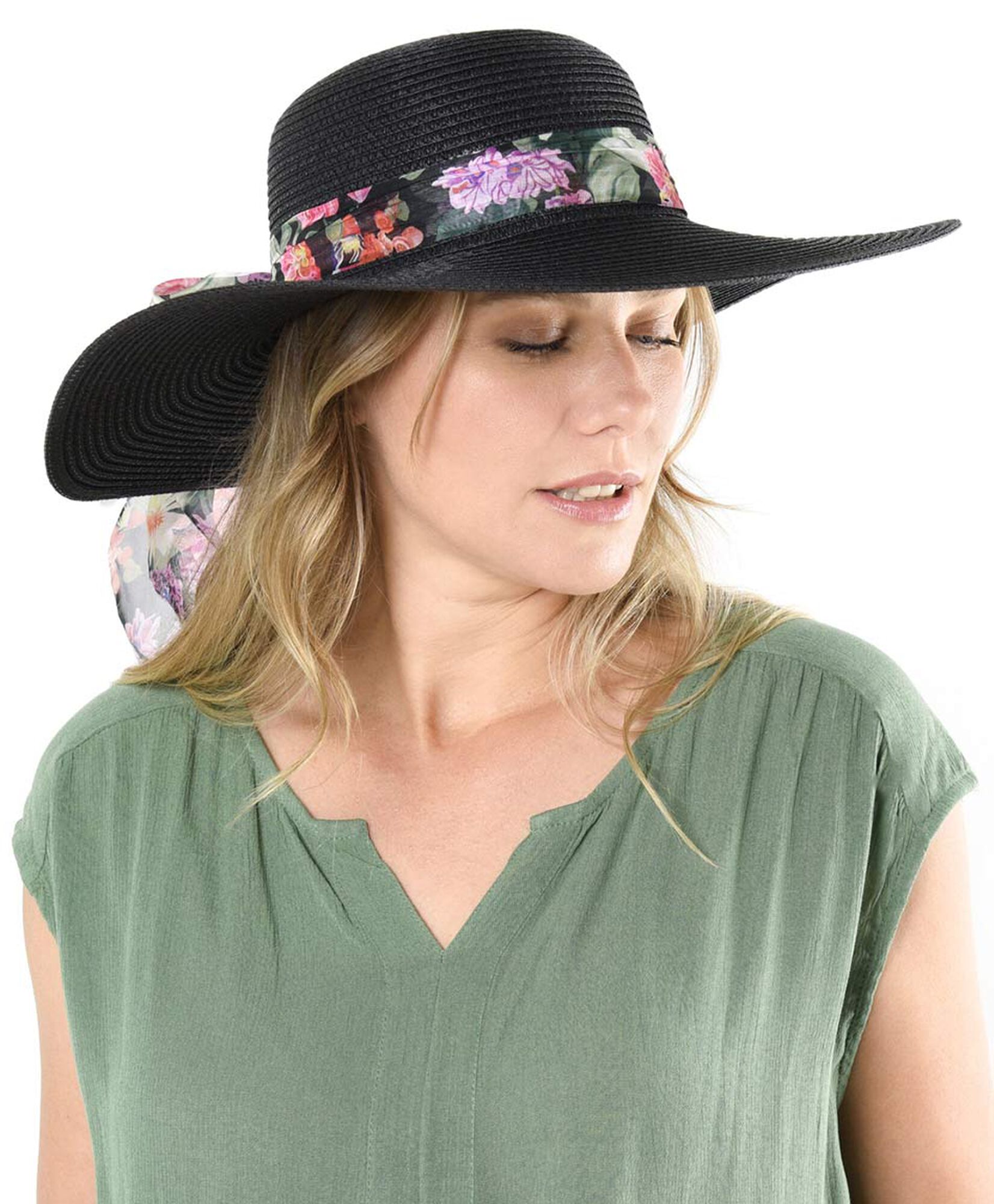 Sombrero mujer cinta floreada Sombrero mujer cinta floreada