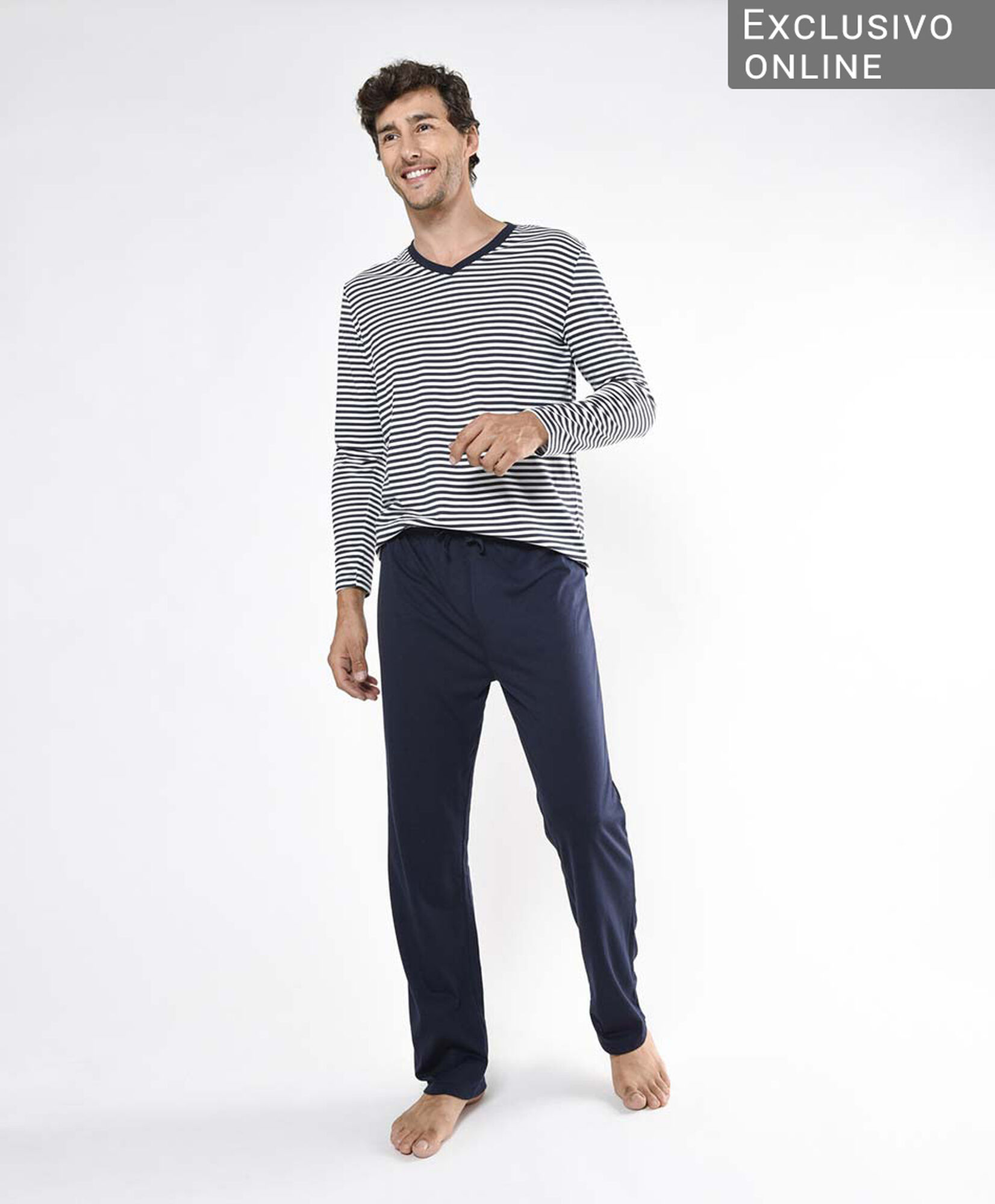 Pijama hombre líneas 2 piezas Pijama hombre líneas 2 piezas