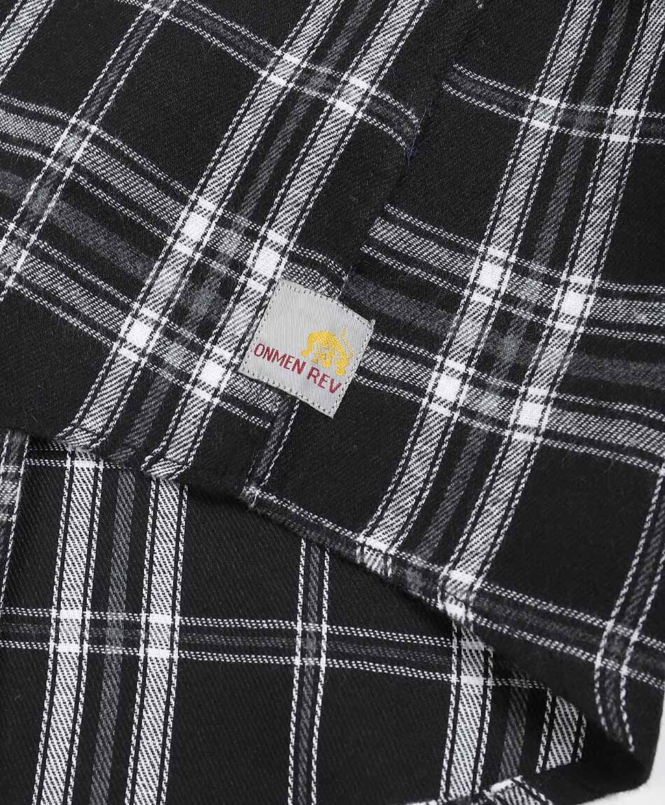 Camisa hombre franela negro