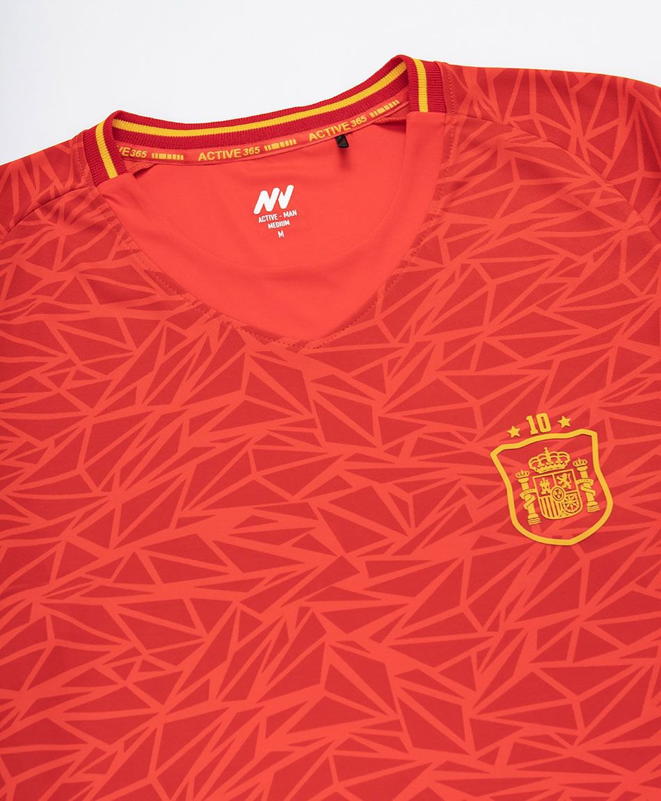 Polera deportiva hombre f&uacute;tbol roja