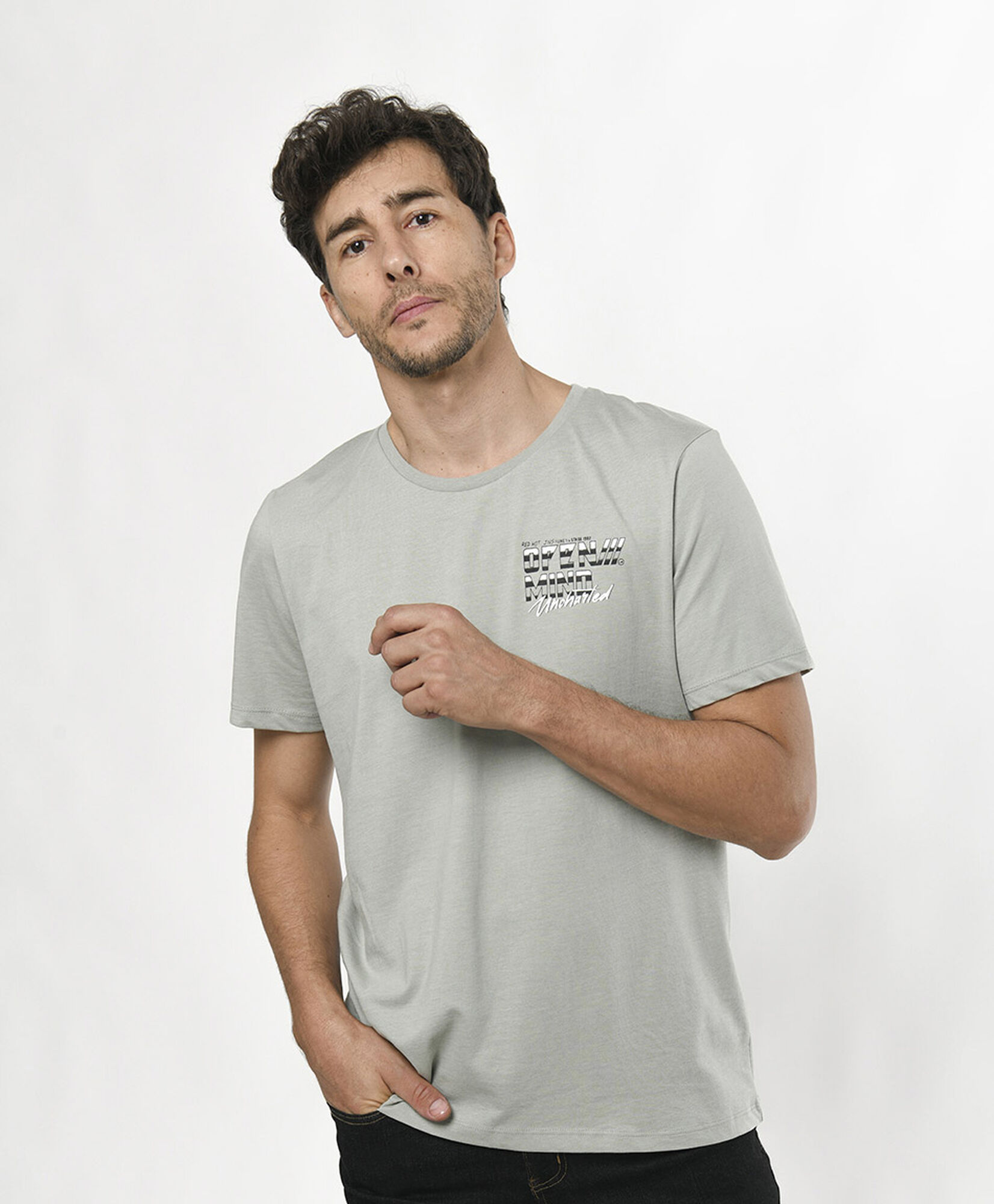 Polera hombre doble estampado rock Polera hombre doble estampado rock