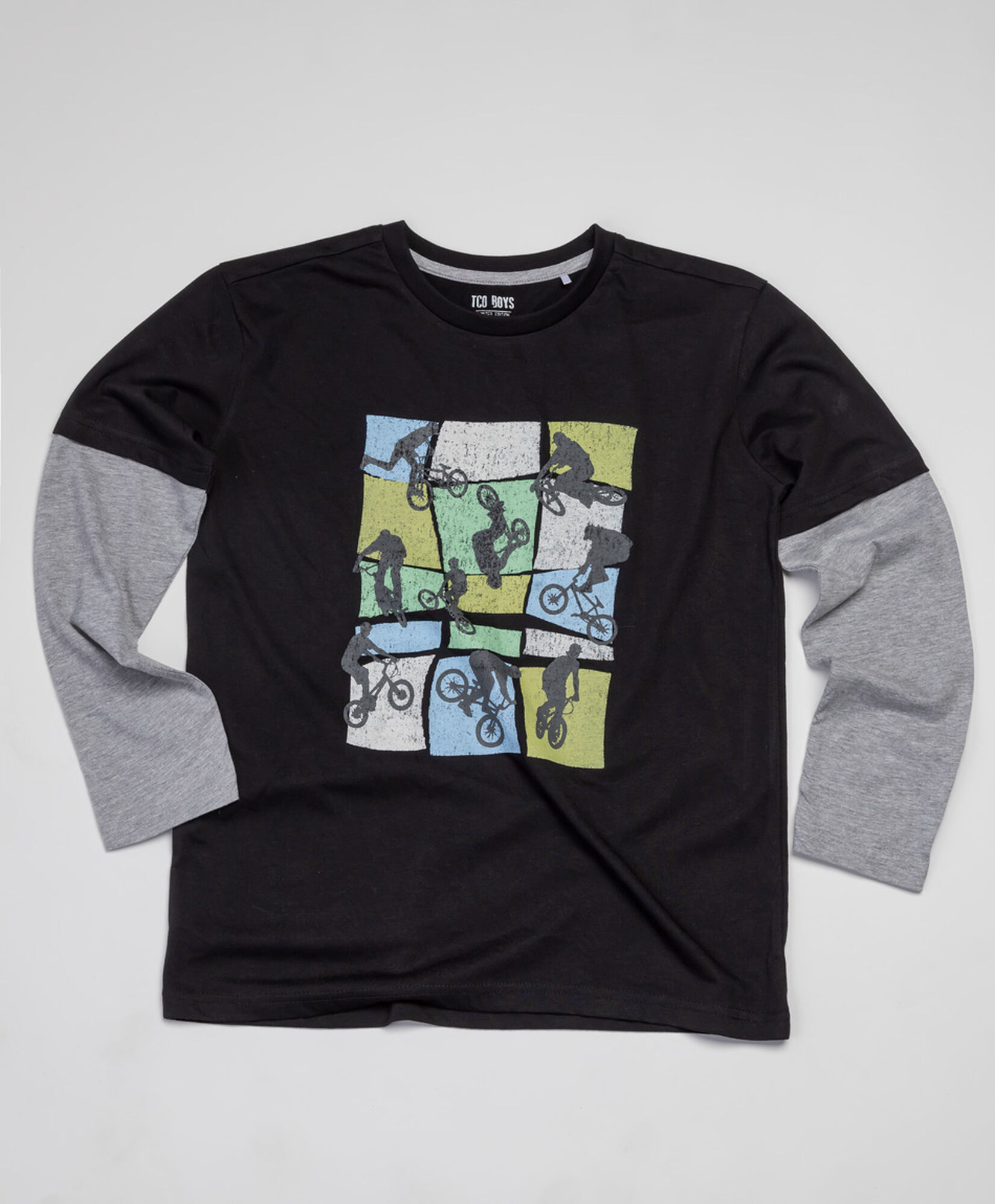 Polera niño cuadros bicicleta Polera niño cuadros bicicleta
