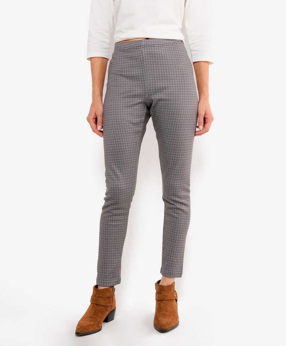 Leggins mujer forrada cuadrill&eacute; mix
