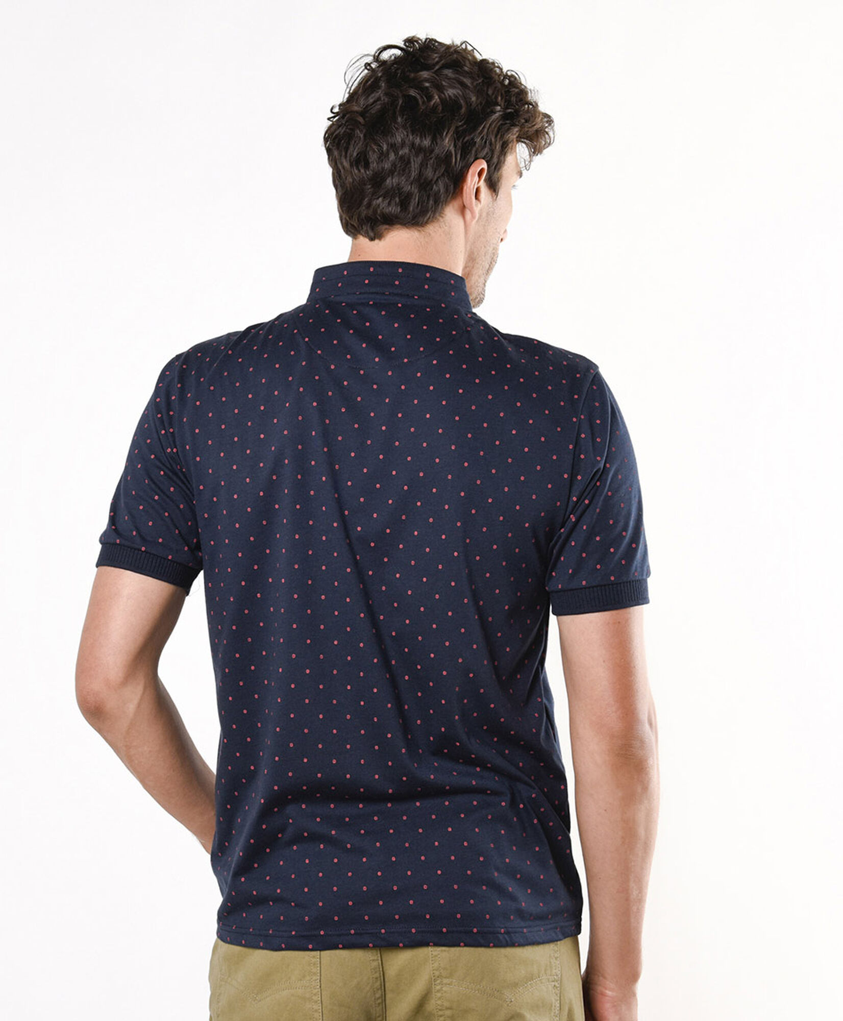 Polera hombre puntos cuello mao Polera hombre puntos cuello mao