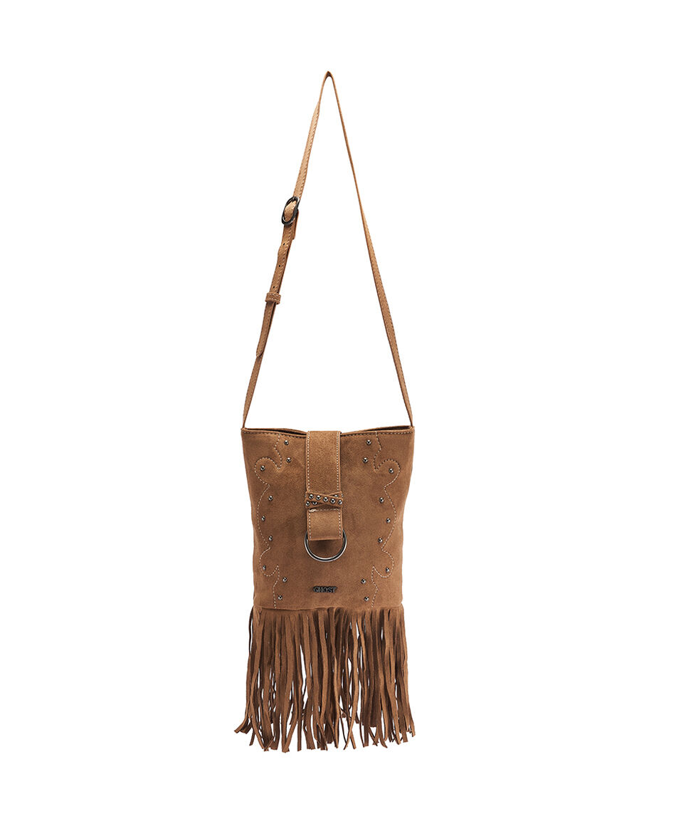 Mini cartera mujer flecos