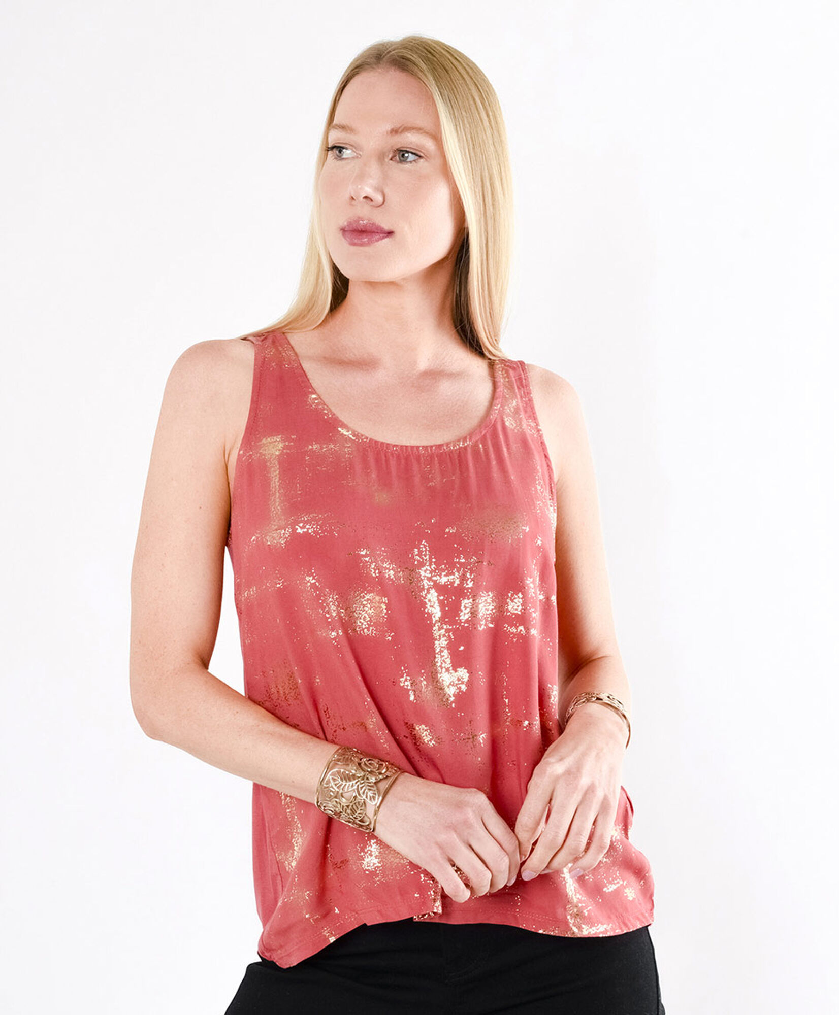 Polera mujer print pinceladas sin mangas Polera mujer print pinceladas sin mangas