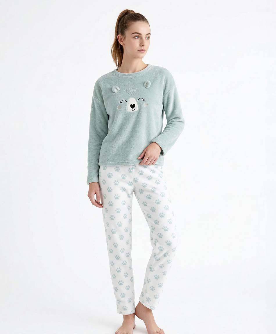Pijama mujer polar bear face