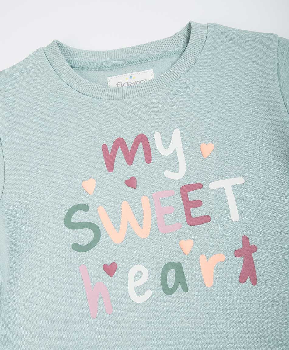 Set buzo beb&eacute; frase verde