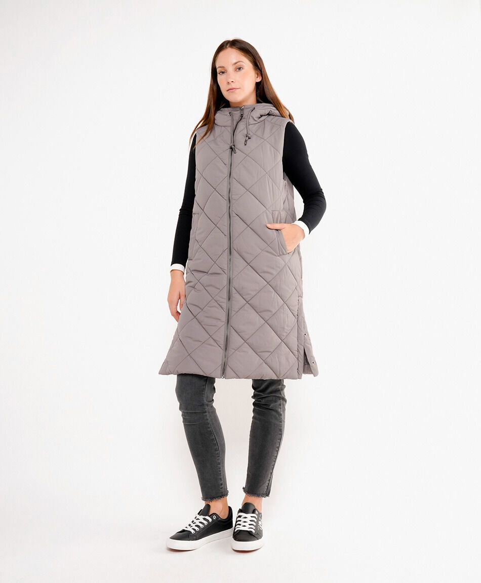 Parka mujer larga sin mangas
