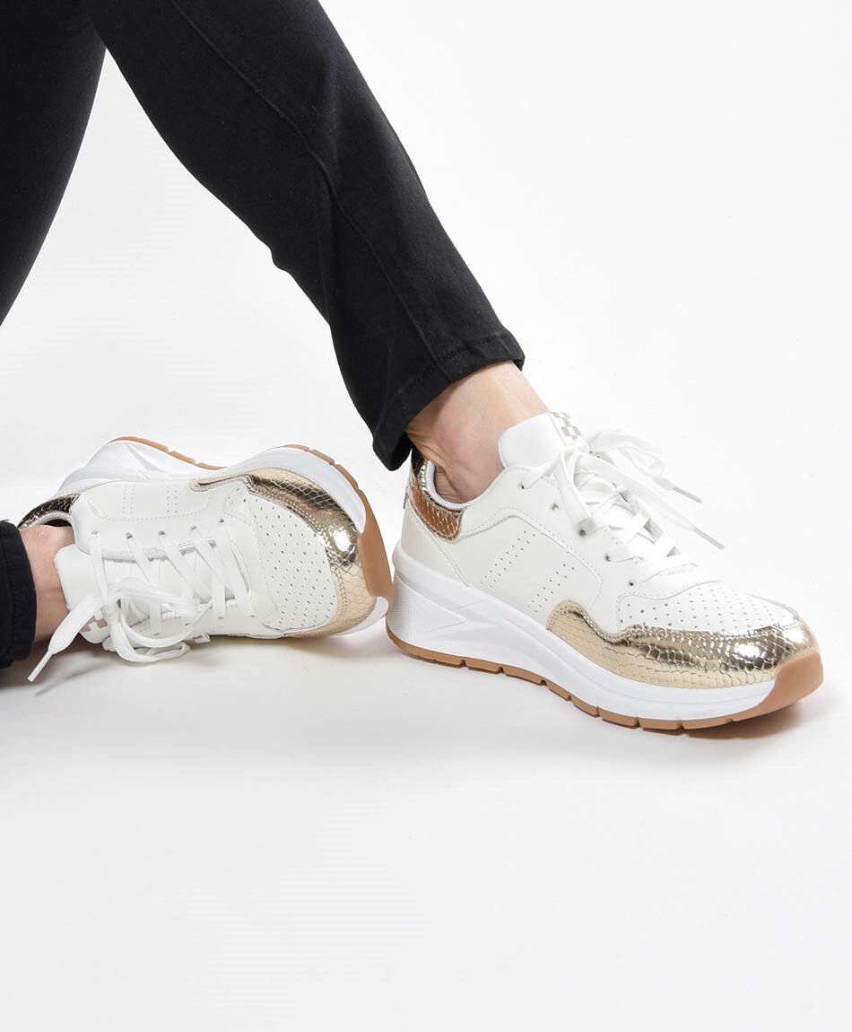 Zapatilla mujer calados y texturas plataforma