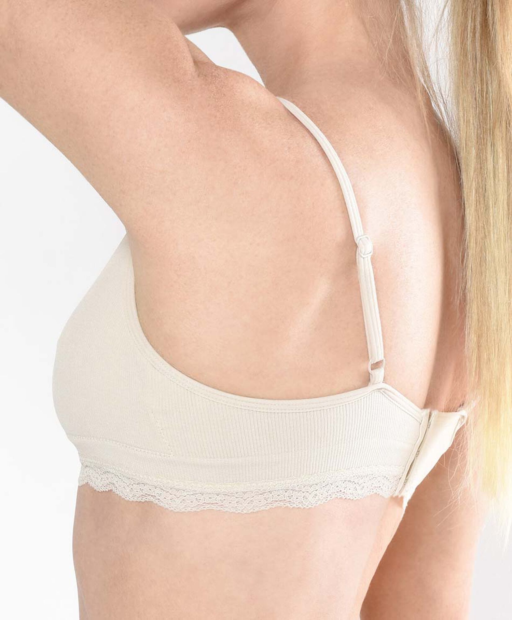 Bralette mujer seamless acanalado escote redondo Bralette mujer seamless acanalado escote redondo
