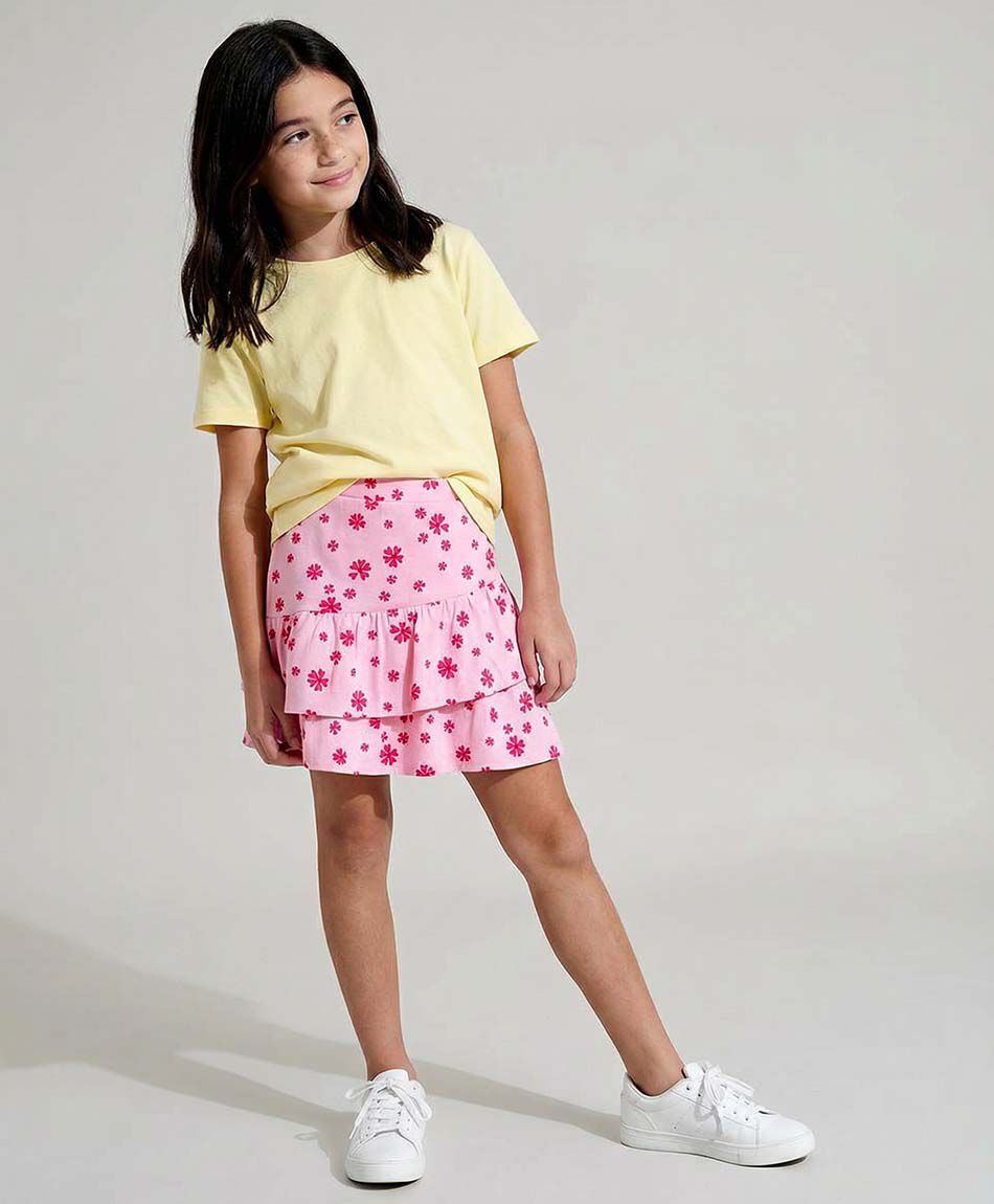 Falda ni&ntilde;a pisos flores