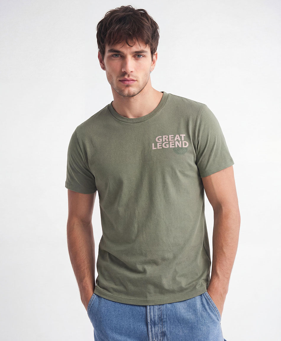 Polera hombre doble estampado great legend