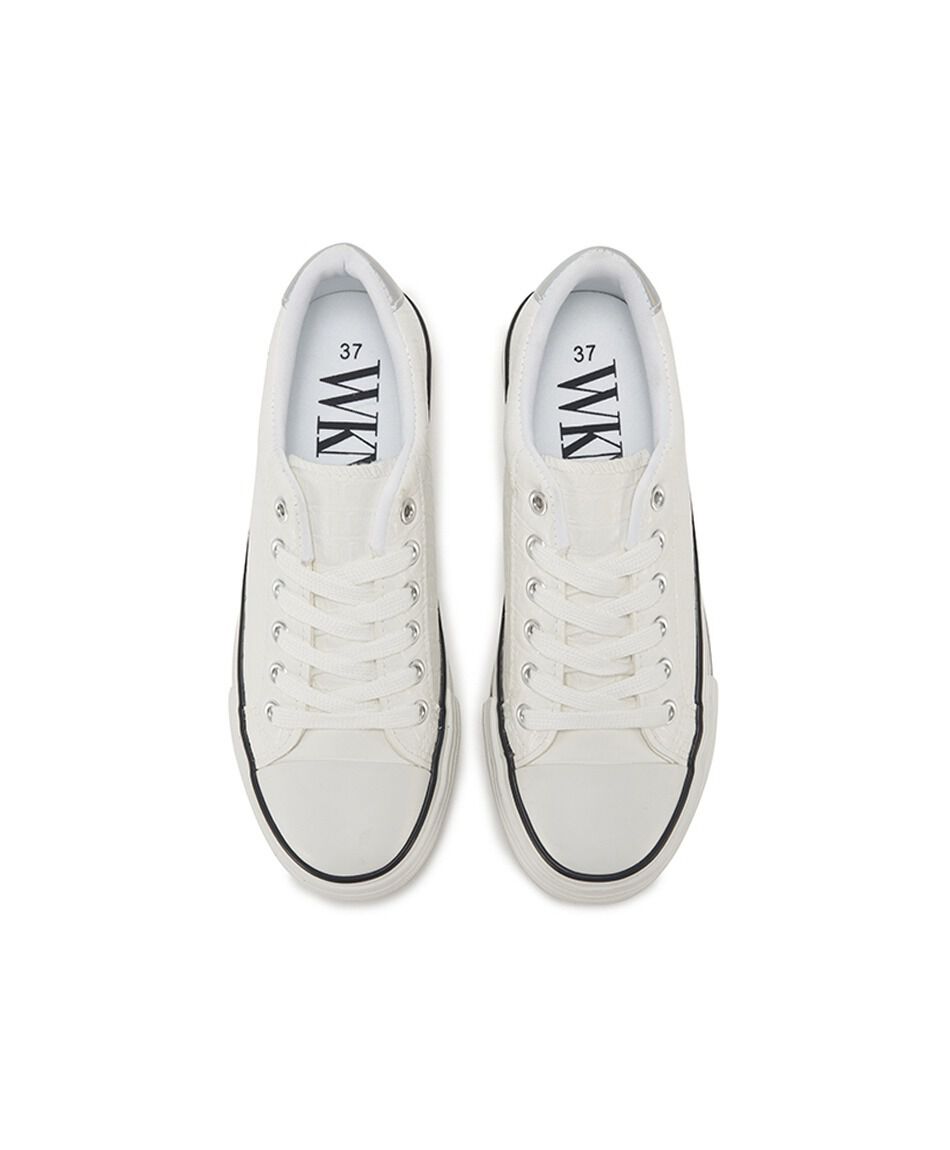 Zapatilla mujer textura blanca