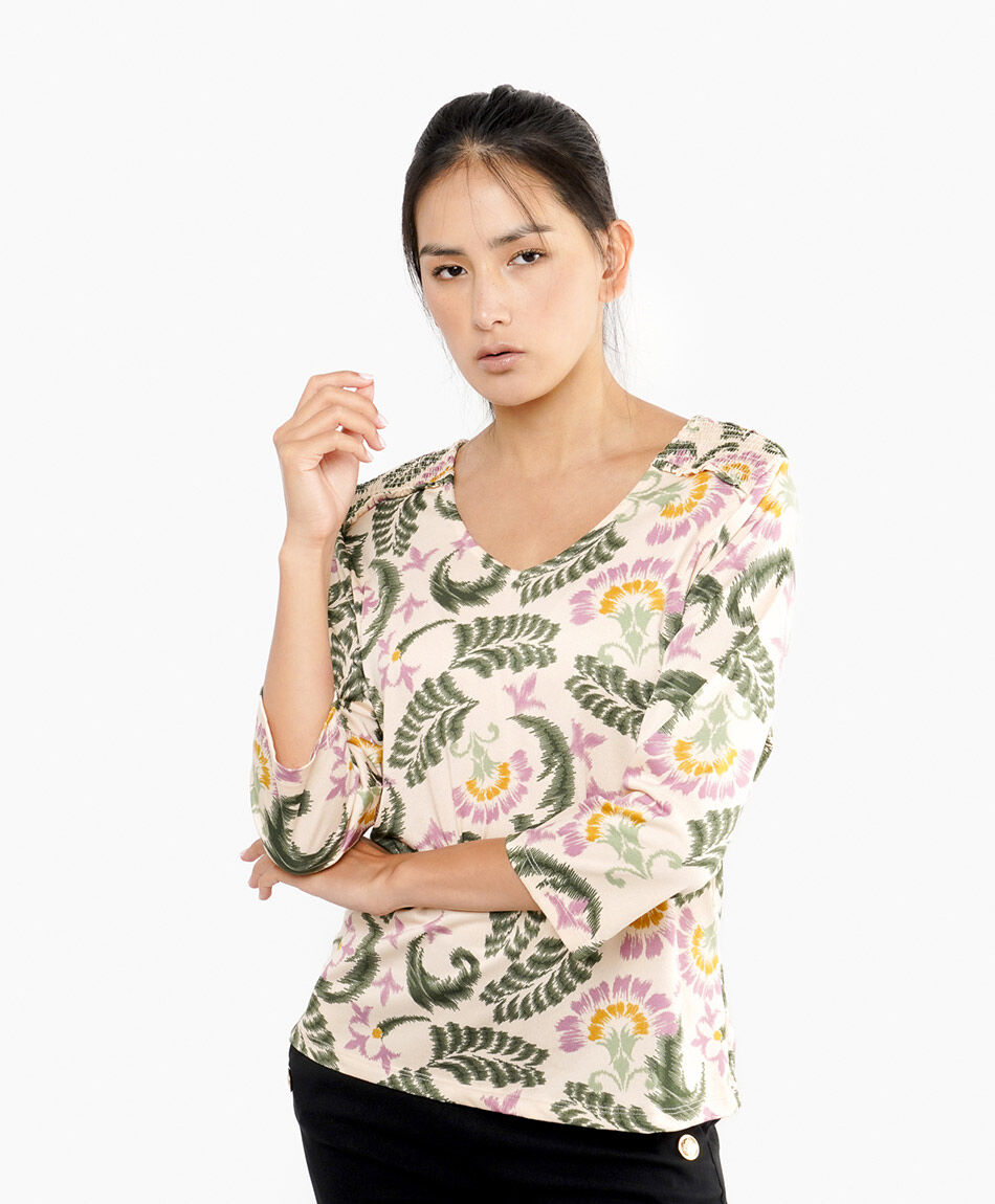 Polera mujer dise&ntilde;o garden