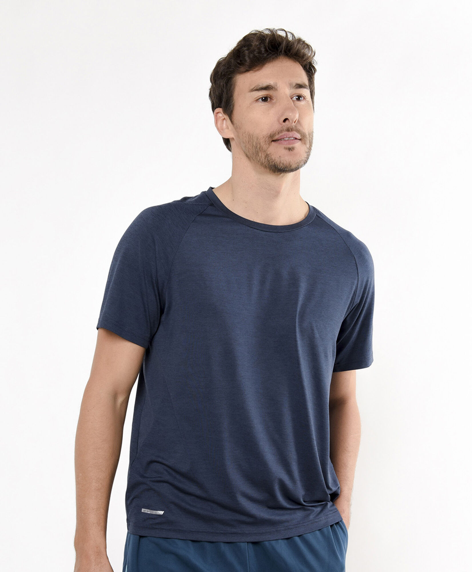 Polera deportiva hombre lisa azul Polera deportiva hombre lisa azul