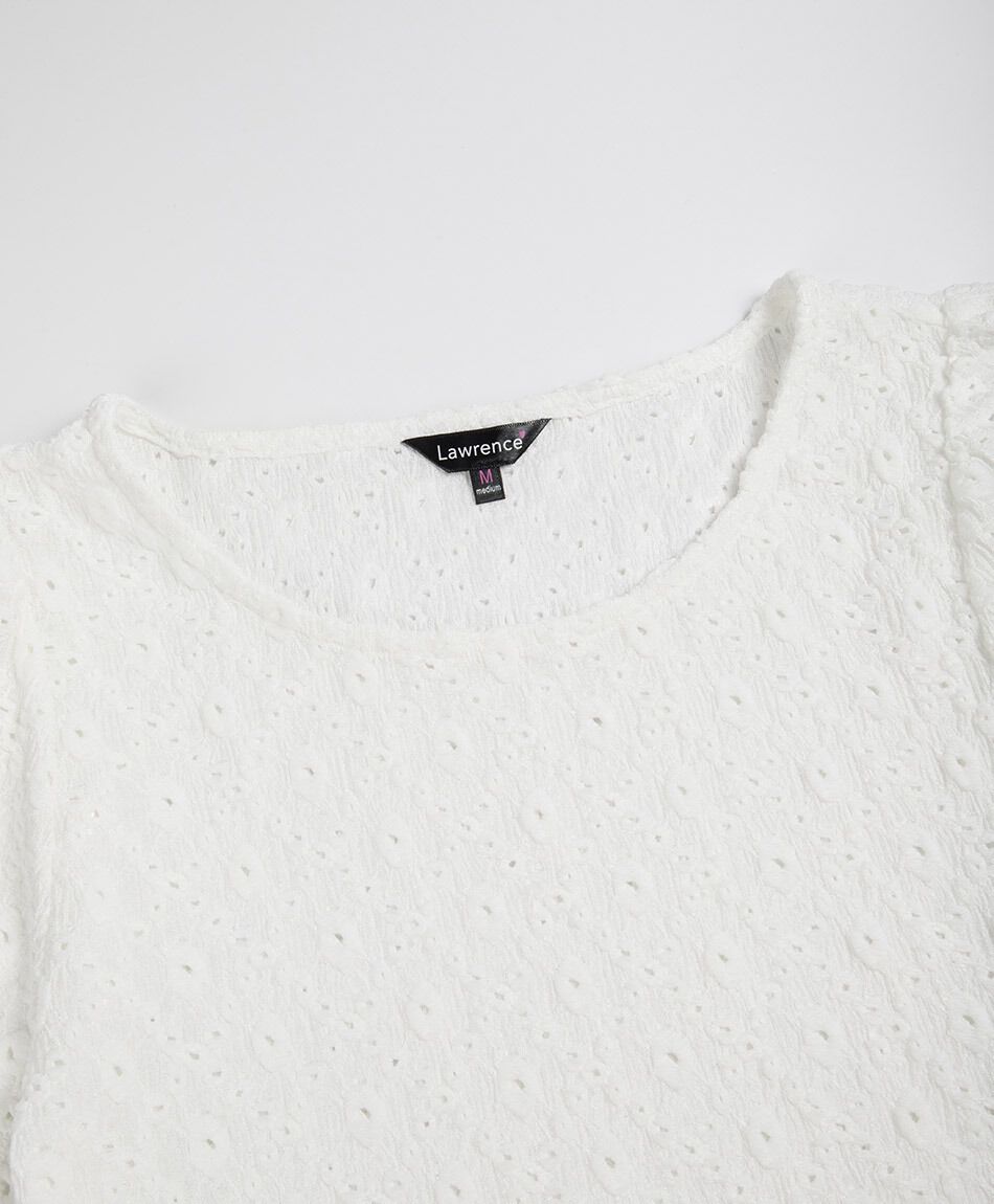 Polera mujer florcitas caladas