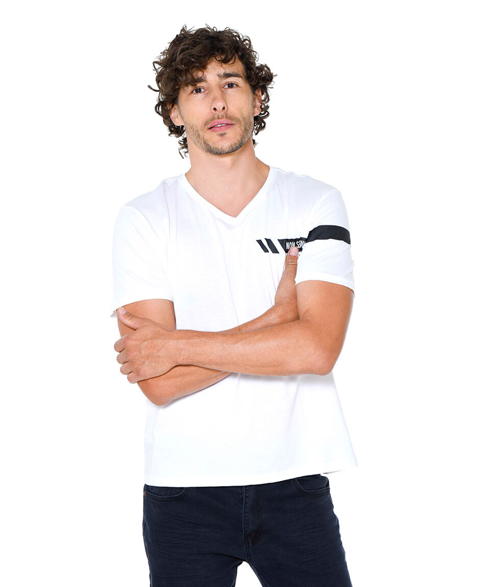 Polera lisa cuello v