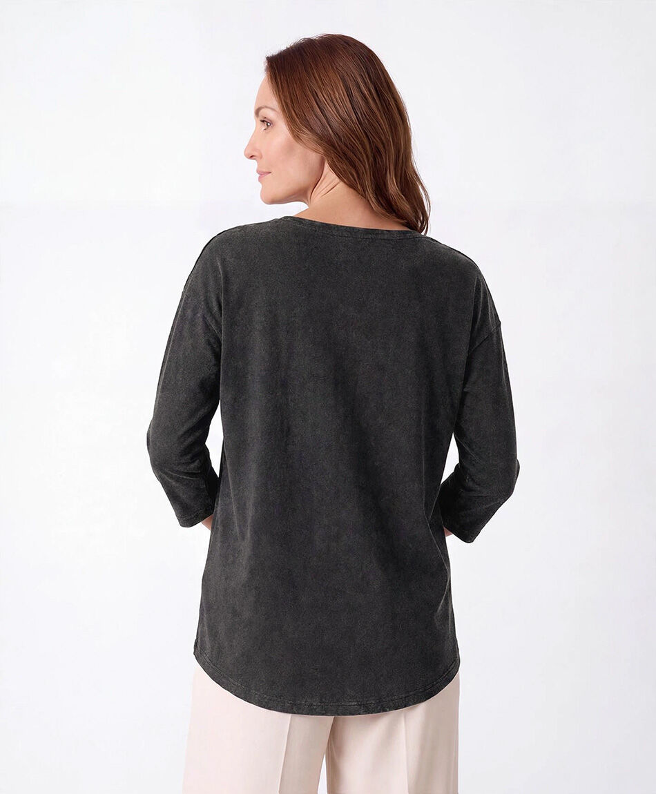 Polera mujer lanosa brillos