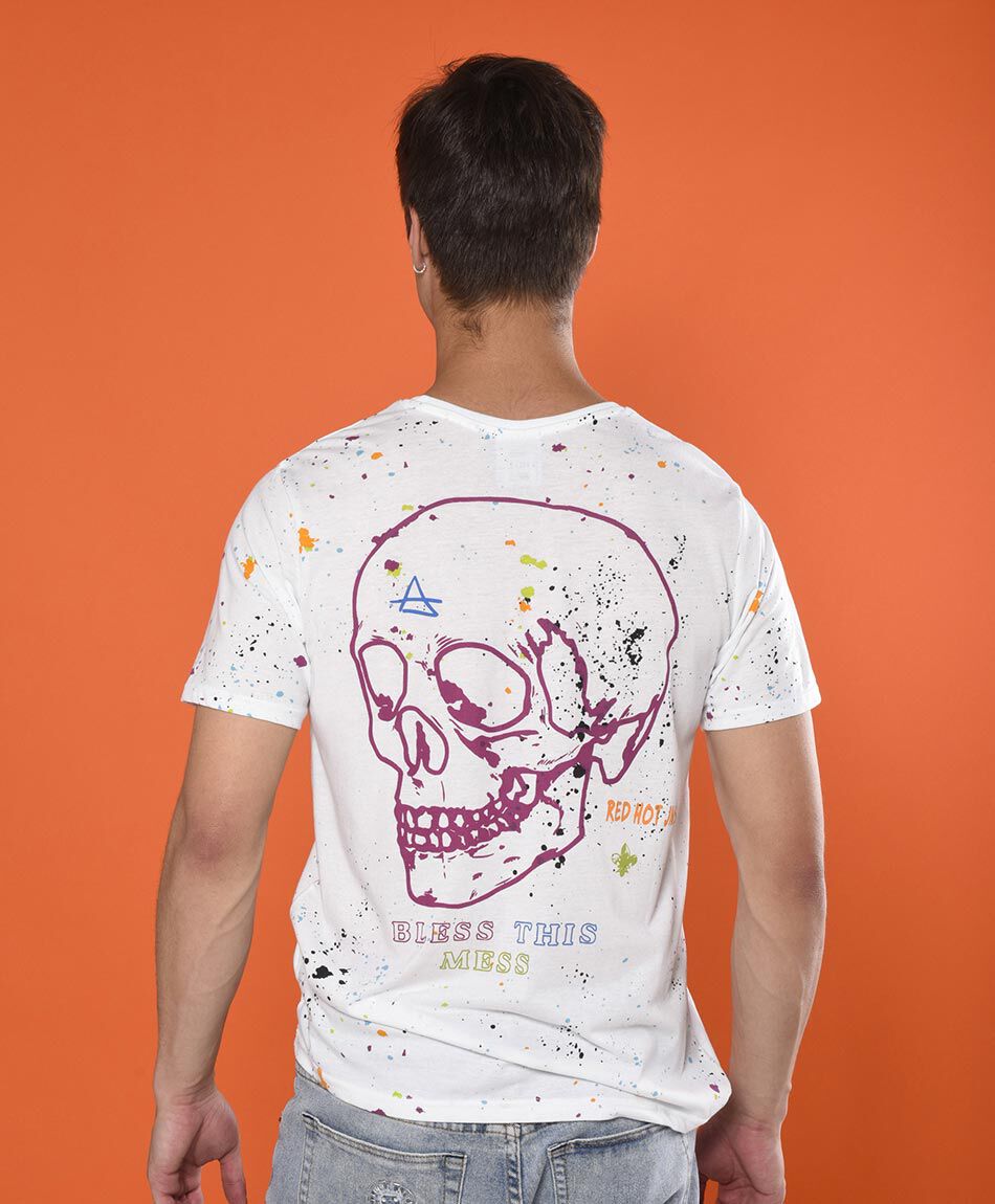 Polera manga corta cuello redondo