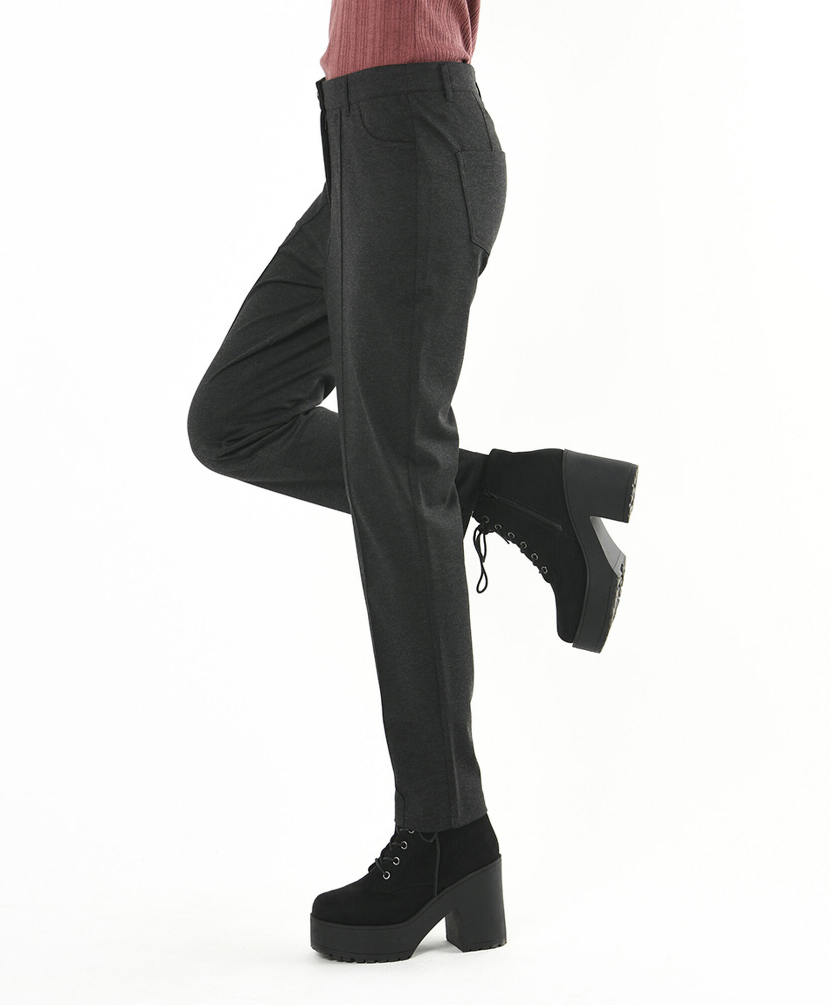 Pantalón mujer jersey skinny fit gris Pantalón mujer jersey skinny fit gris