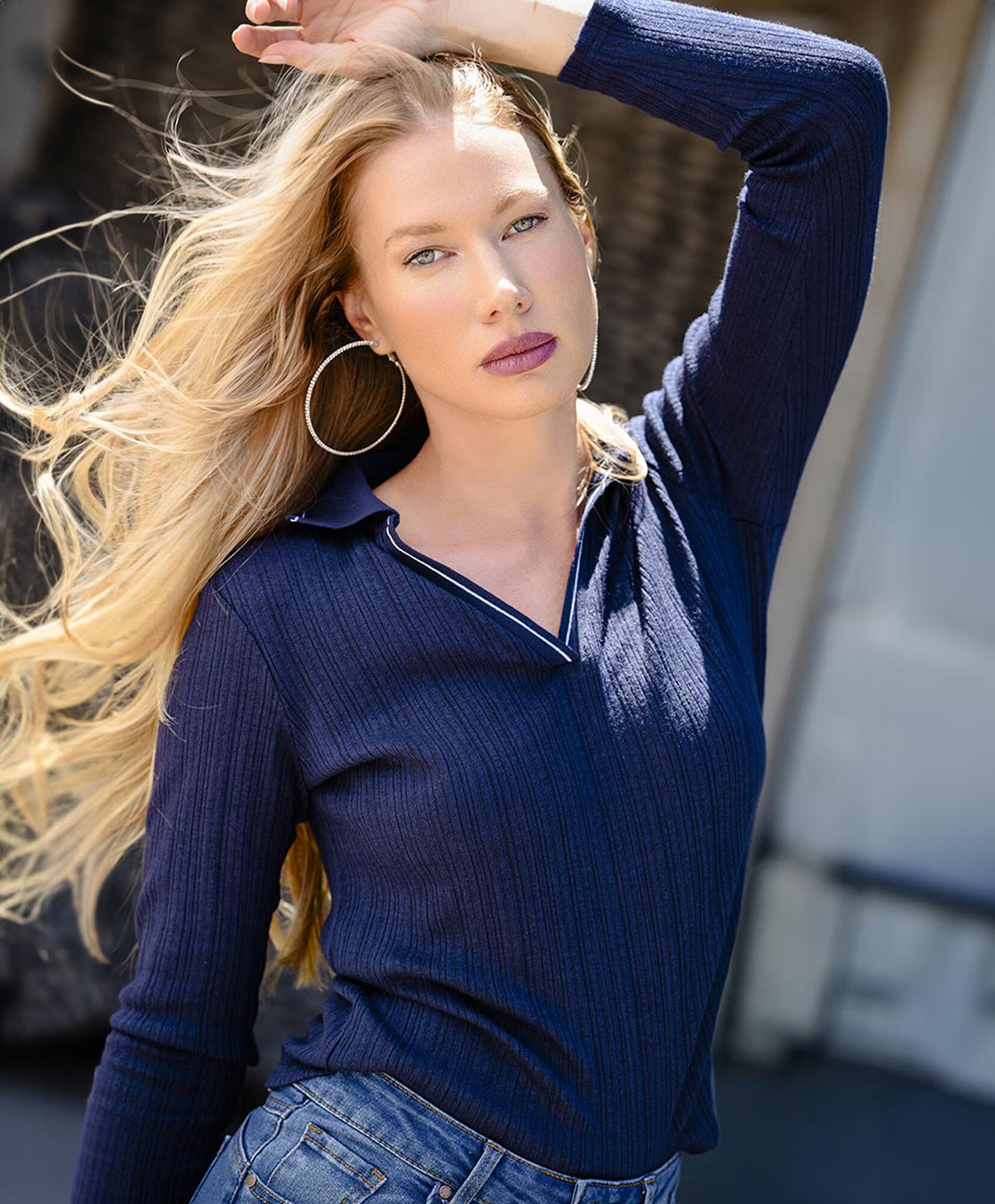 Polera mujer cuello piqué Polera mujer cuello piqué