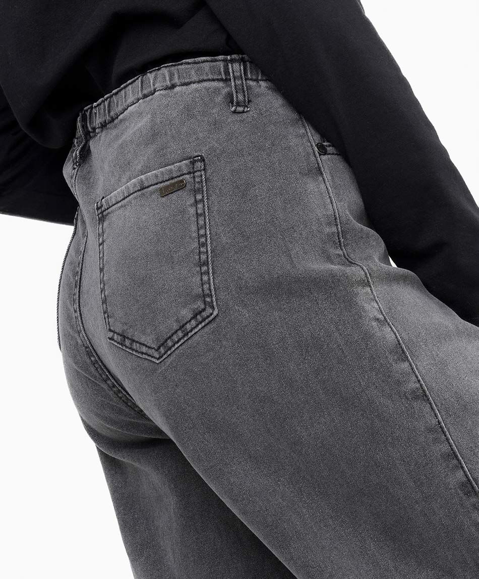 Jeans mujer comfy lazo grey