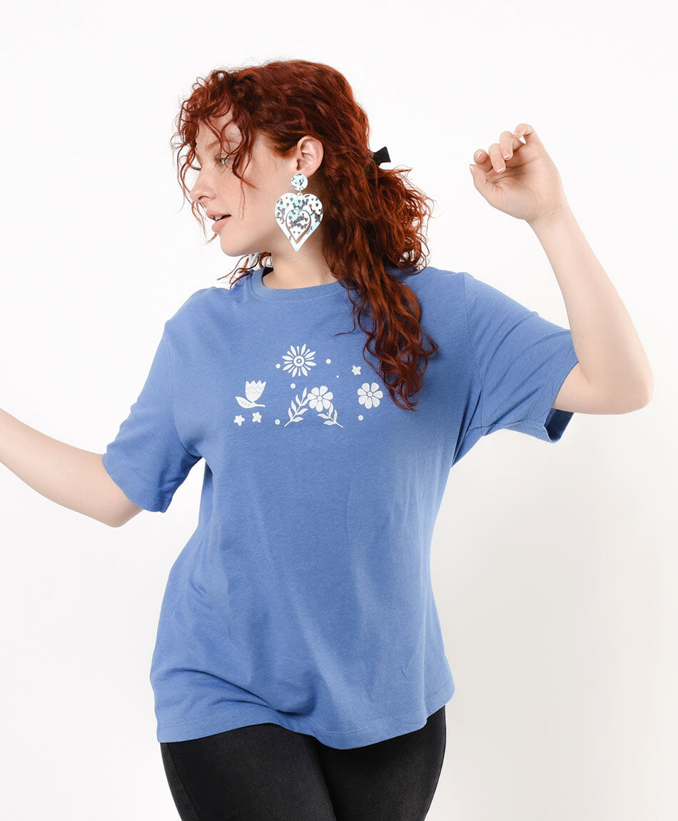Polera mujer florcitas