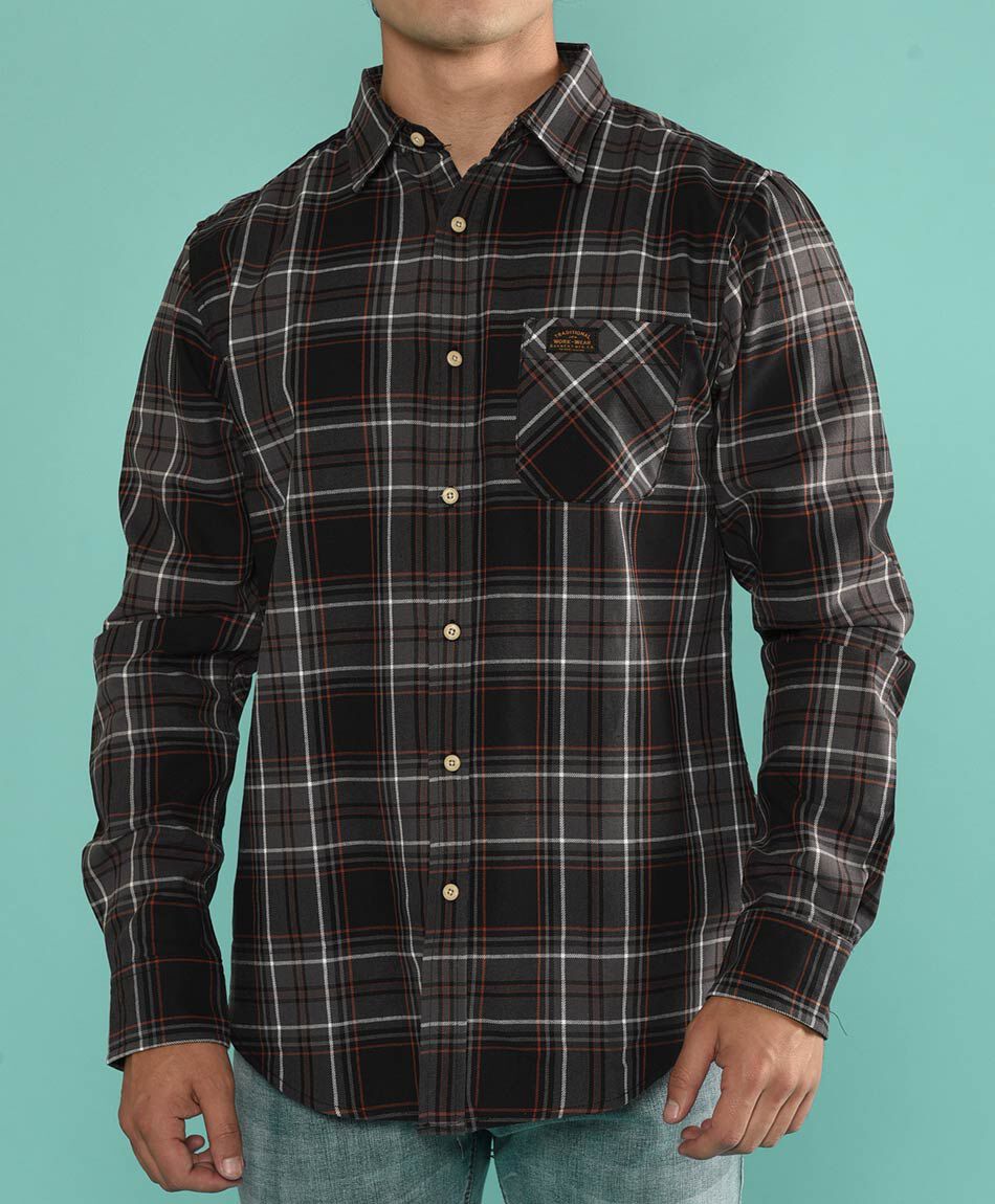 Camisa manga larga  franela