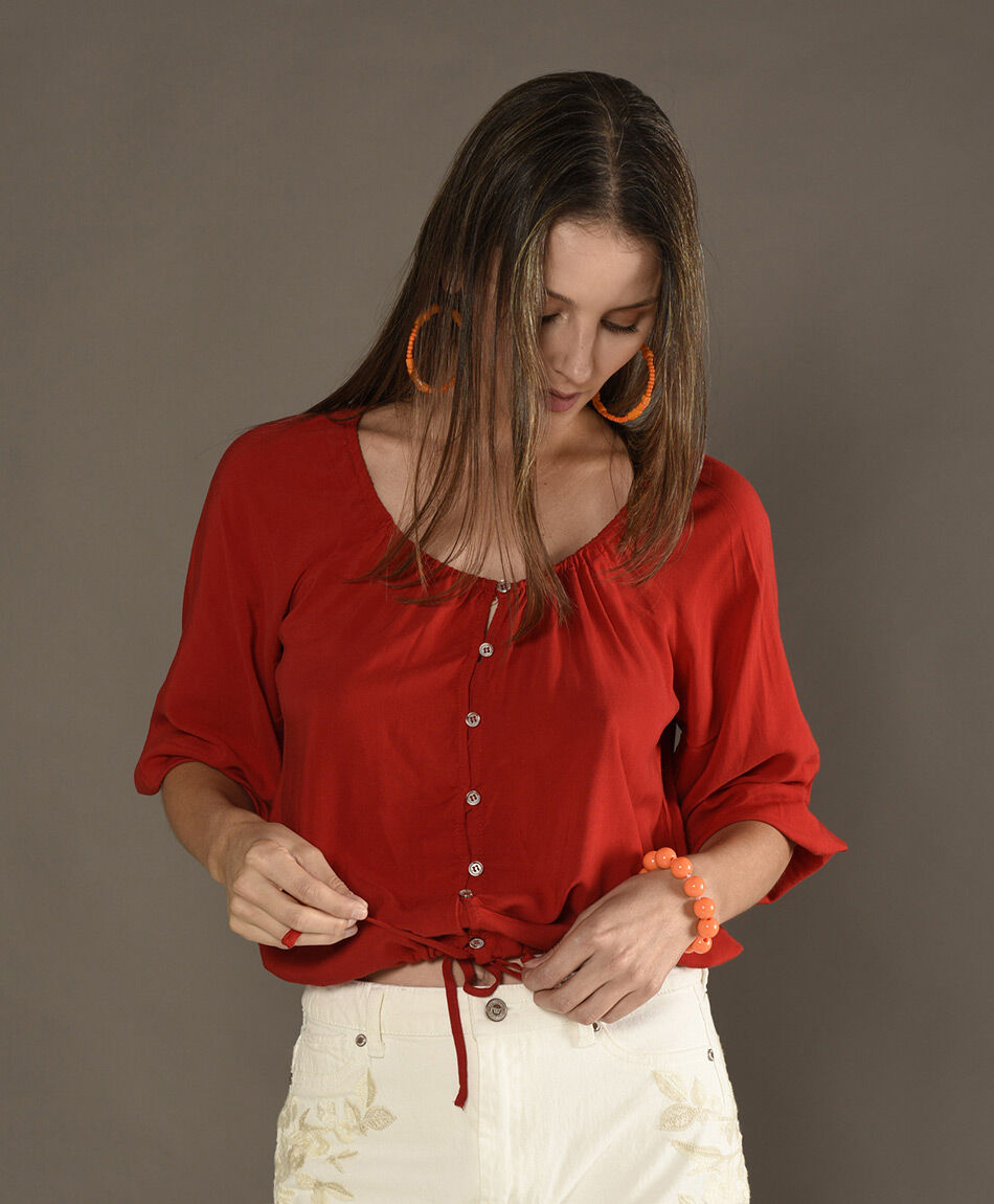 Blusa pretina lazo
