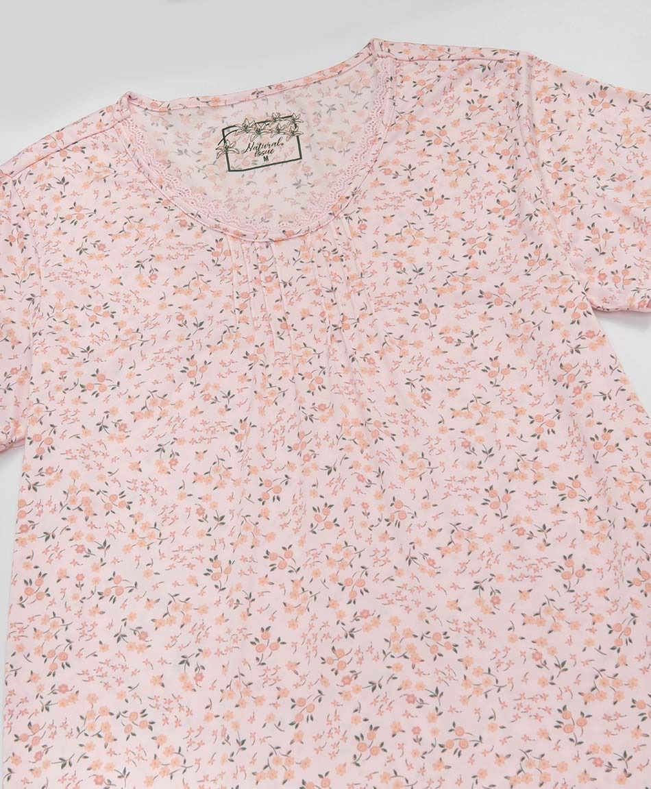 Camisa de dormir mujer florcitas pink