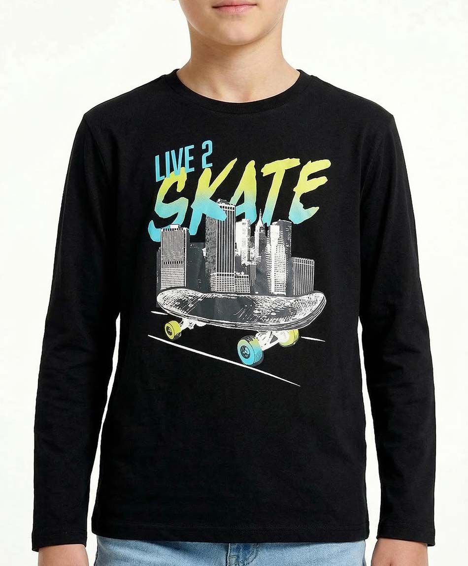 Polera ni&ntilde;o love skate