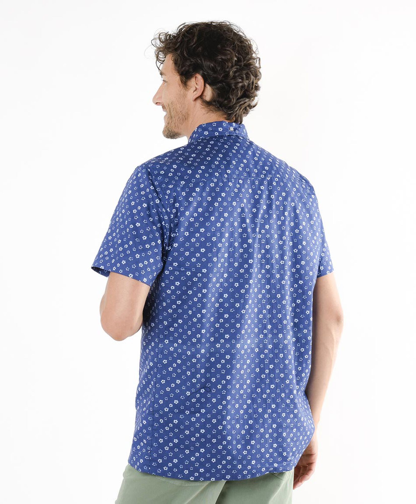Camisa hombre florcitas azul Camisa hombre florcitas azul