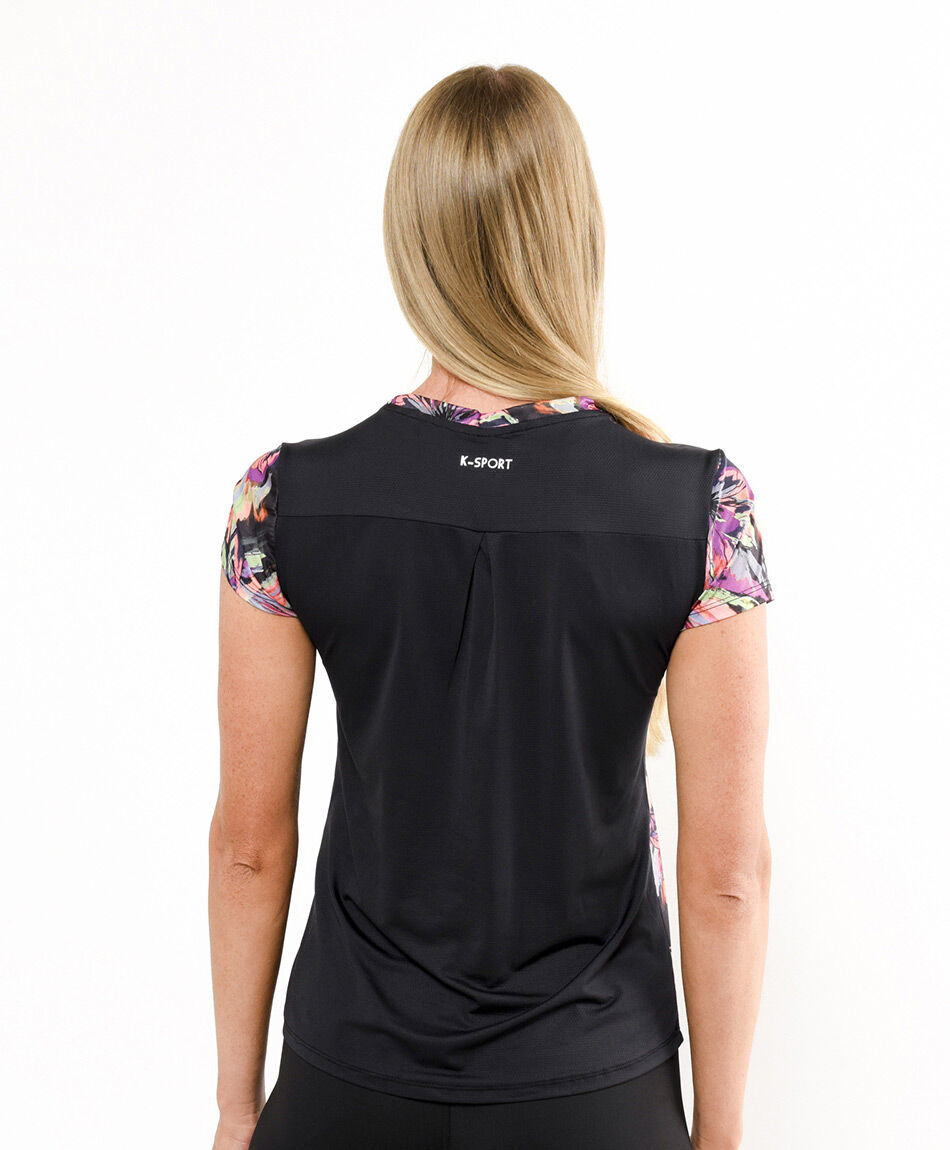 Polera deportiva mujer floral