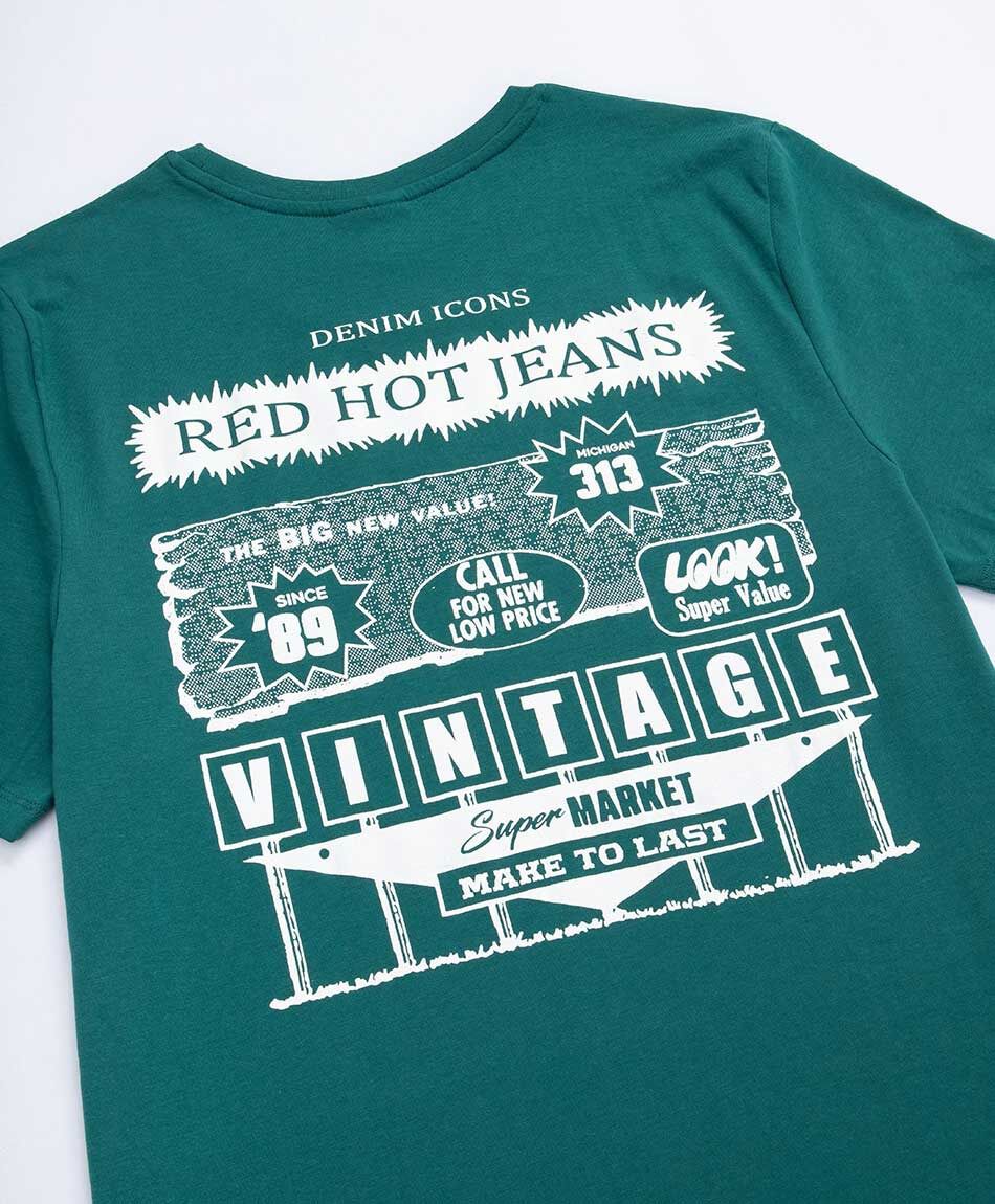 Polera hombre doble print vintage